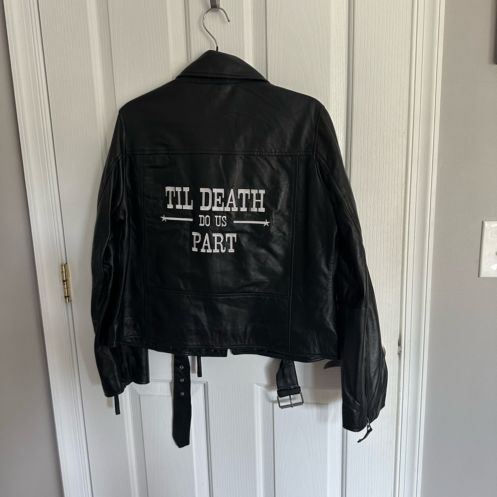 “Till Death Do Us Part” Bride leather jacket